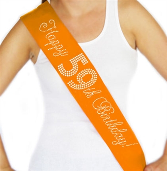 "Happy 59th Birthday!" Rhinestone Sash | Birthday Sashes | RhinestoneSash.com