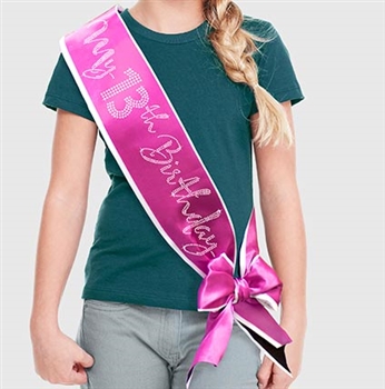 My 13th Birthday Rhinestone Sash | Premium Birthday Sashes | RhinestoneSash.com