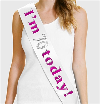 I'm 70 Today! Birthday Sash | 70th Birthday Sashes & Supplies