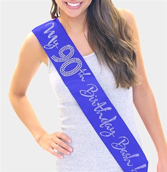 "My 90th Birthday Bash!" Rhinestone Sash | Birthday Sashes | RhinestoneSash.com