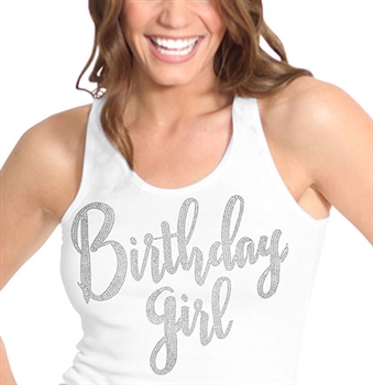 Birthday Girl Rhinestone Tank Top | Birthday Tank Tops | RhinestoneSash.com