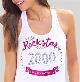 Total Rockstar Since 2000 Flowy Racerback Tank Top