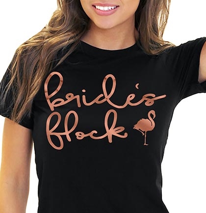 Bride s Flock Rose Gold T Shirt