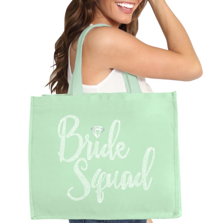 bride squad canvas bag