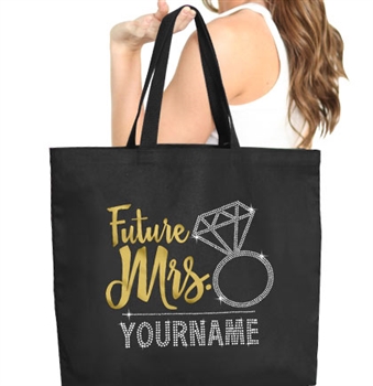 Future Mrs. Custom Large Canvas Tote