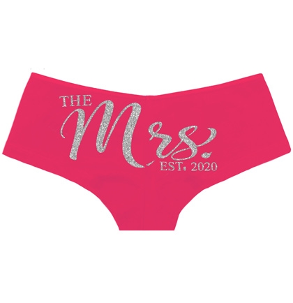 Silver The Mrs. Est. Chic Cheeky Panty, Bridal Lingerie